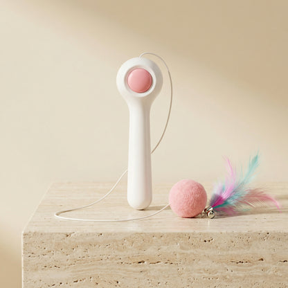 Cat Retractable Stick Feather Toy