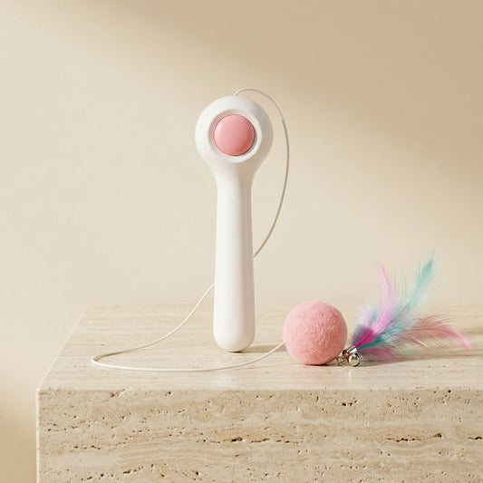 Cat Retractable Stick Feather Toy