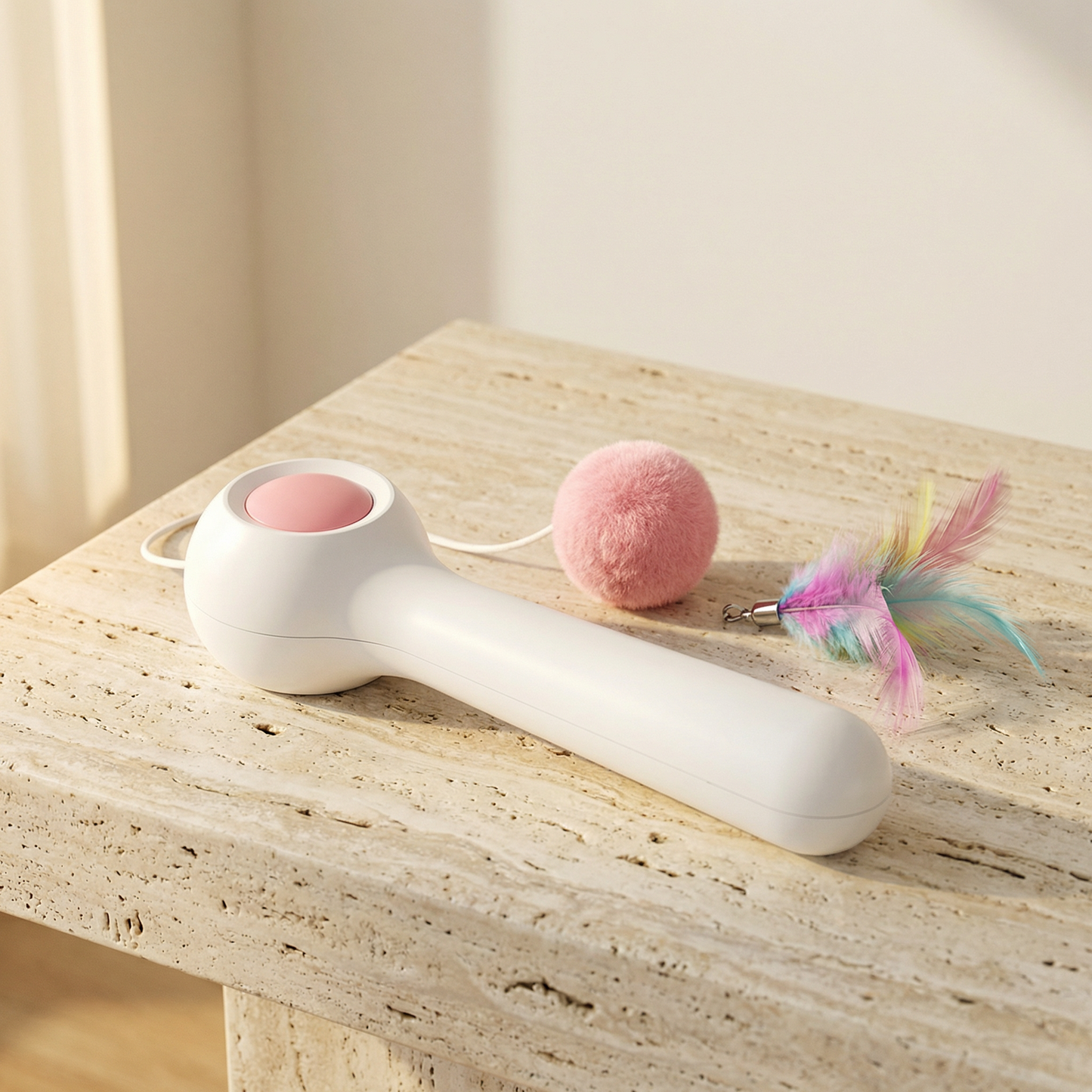 Cat Retractable Stick Feather Toy